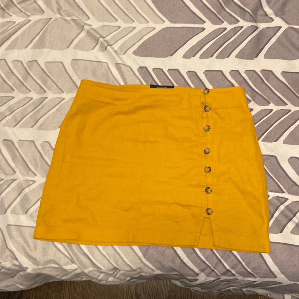 Yellow Forever 21 Skirt, Cotton blend